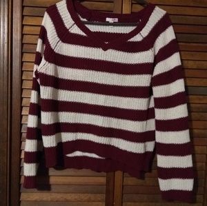 Striped cropped sweater